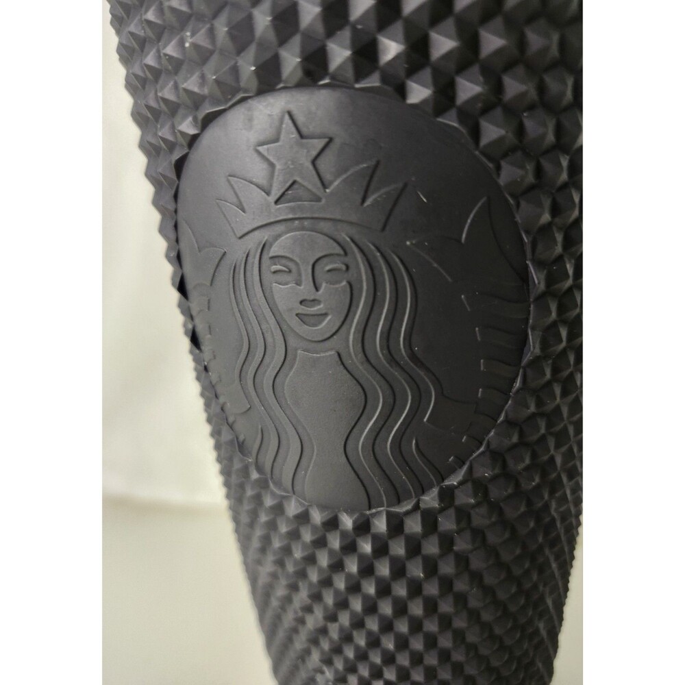 Starbucks 2021 Black Matte Soft Touch Bling Studded Venti Tumbler 24 oz Cold Cup